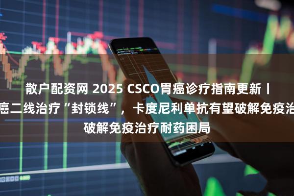 散户配资网 2025 CSCO胃癌诊疗指南更新丨突破晚期胃癌二线治疗“封锁线”，卡度尼利单抗有望破解免疫治疗耐药困局